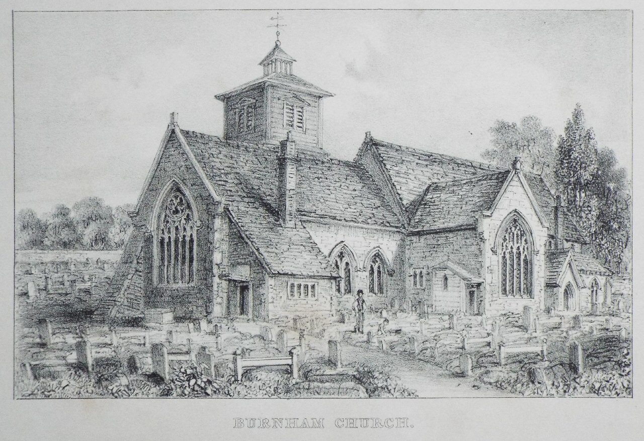 Lithograph - Burnham Church.